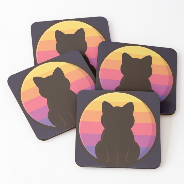 Item preview, Retro Sunset Black Cat Silhouette designed and sold by Rariks.