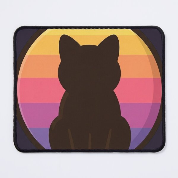 Item preview, Retro Sunset Black Cat Silhouette designed and sold by Rariks.