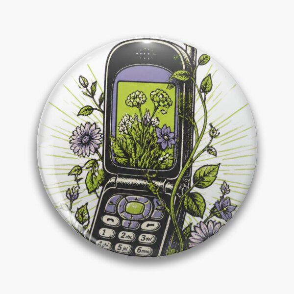 Item preview, Offline Is Luxury Retro Phone Botanical Art designed and sold by GenZStickerHub1.