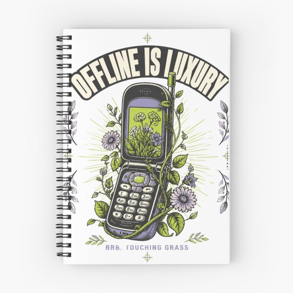 Item preview, Offline Is Luxury Retro Phone Botanical Art designed and sold by GenZStickerHub1.