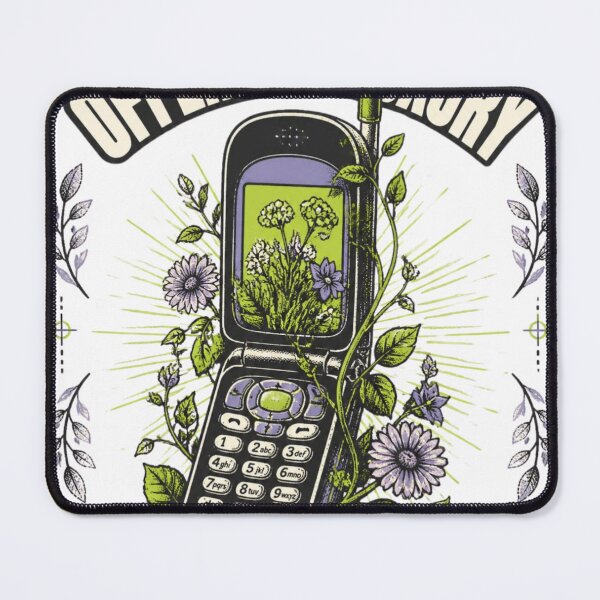 Item preview, Offline Is Luxury Retro Phone Botanical Art designed and sold by GenZStickerHub1.