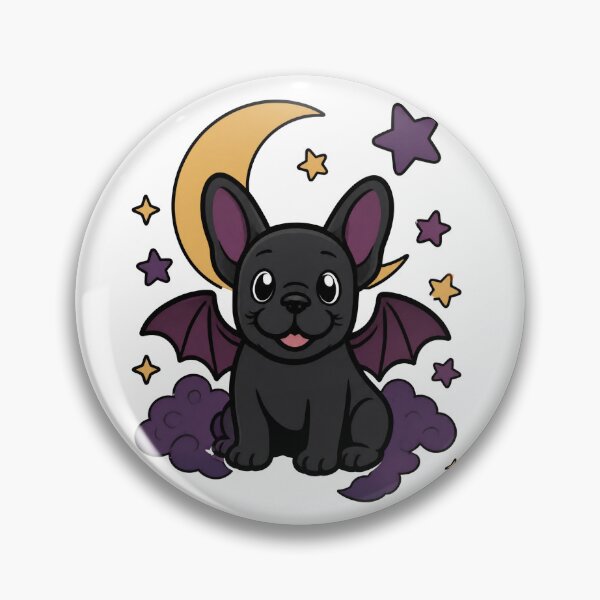 Item preview, Cute Bat Frenchie Black French Bulldog Halloween Costume Sticker Art designed and sold by wildsilencee.