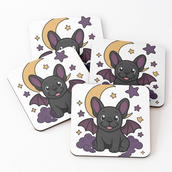 Item preview, Cute Bat Frenchie Black French Bulldog Halloween Costume Sticker Art designed and sold by wildsilencee.