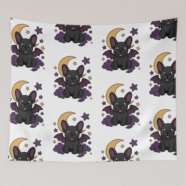 Item preview, Cute Bat Frenchie Black French Bulldog Halloween Costume Sticker Art designed and sold by wildsilencee.