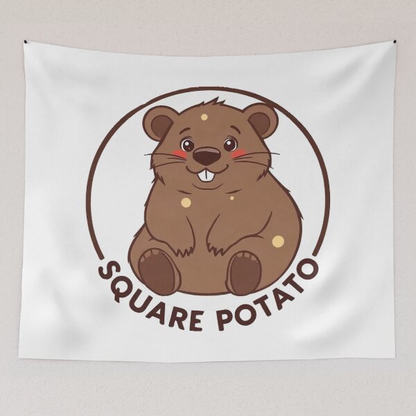 Item preview, Cute Wombat Square Potato designed and sold by Arc2020.