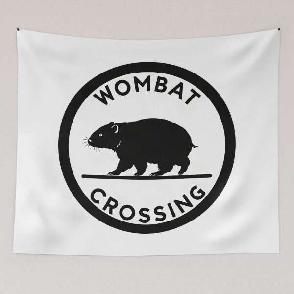 Item preview, Wombat Crossing Sign Vintage Style designed and sold by Arc2020.
