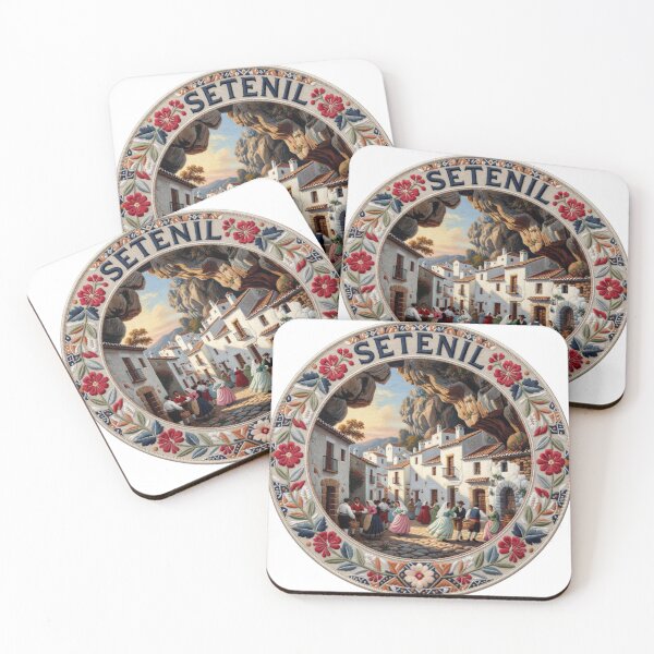 Item preview, Setenil de las Bodegas Spain Andalusia Cliff Village Embroidered Patch Sticker designed and sold by Imaginarium of Chaos falcon88 .