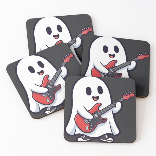 Item preview, Cute Ghost Playing Electric Guitar designed and sold by Rariks.