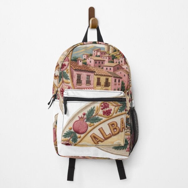 Item preview, Albarracin Spain Aragon Medieval Hill Town Embroidered Patch Sticker designed and sold by Imaginarium of Chaos falcon88 .