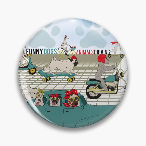 Item preview, Funny Dogs on Wheels designed and sold by bachourashop.