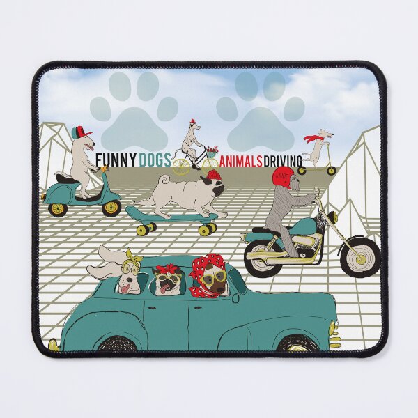 Item preview, Funny Dogs on Wheels designed and sold by bachourashop.