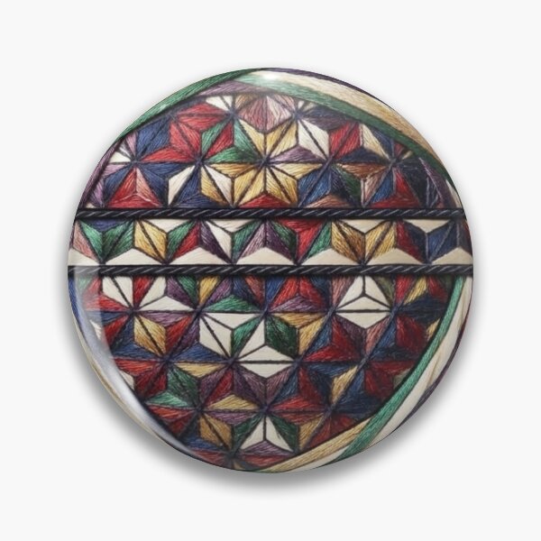 Item preview, Japanese Temari Ball & Asanoha Geometric Pattern Minimalist Art designed and sold by Kokeshidreams.