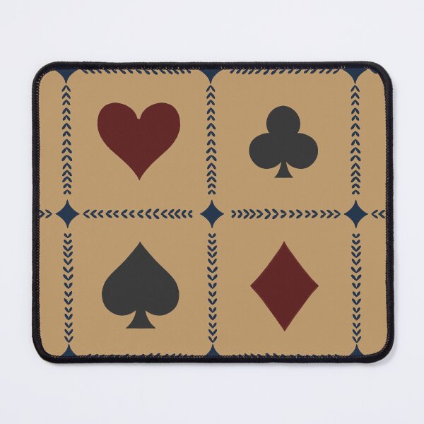 Item preview, Playing Card Suits // vintage style //Camel Tan Navy Burgundy // XLarge designed and sold by DColourMuse.