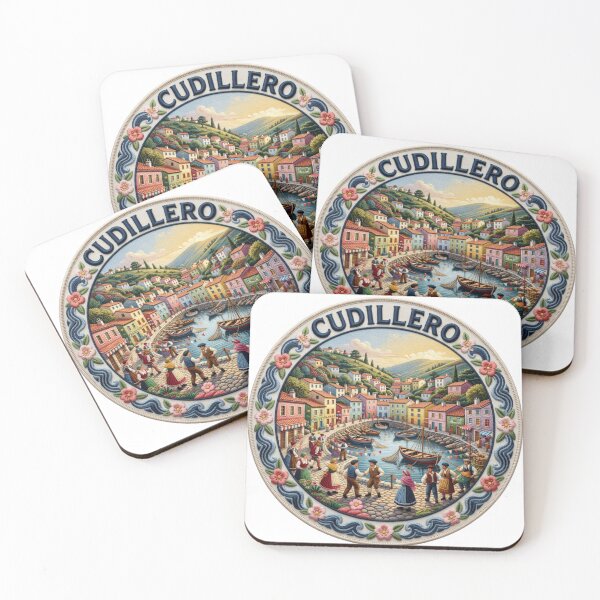 Item preview, Cudillero Spain Asturias Fishing Village Embroidered Patch Sticker designed and sold by Imaginarium of Chaos falcon88 .
