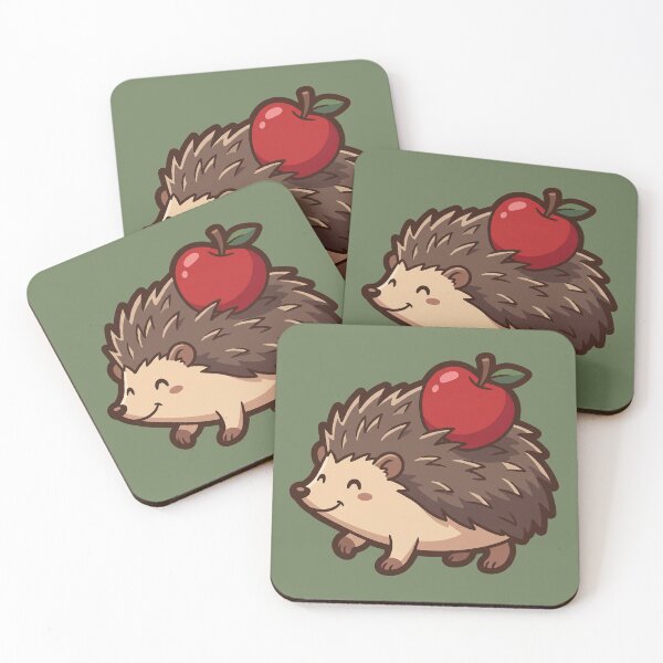 Item preview, Cute Hedgehog Carrying a Red Apple designed and sold by Rariks.
