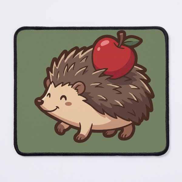 Item preview, Cute Hedgehog Carrying a Red Apple designed and sold by Rariks.
