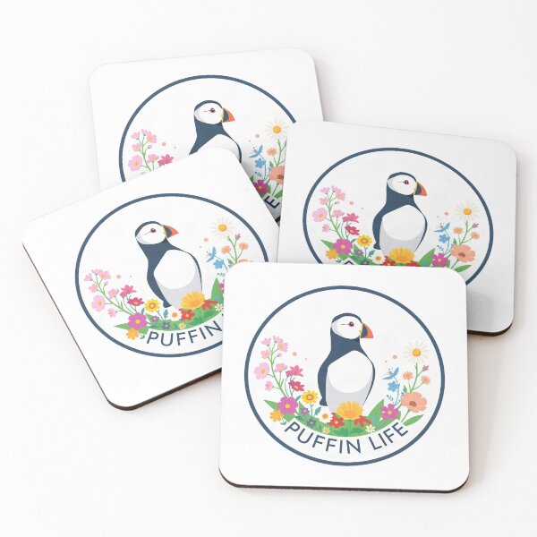 Item preview, Cute Puffin Bird Floral Illustration designed and sold by Arc2020.
