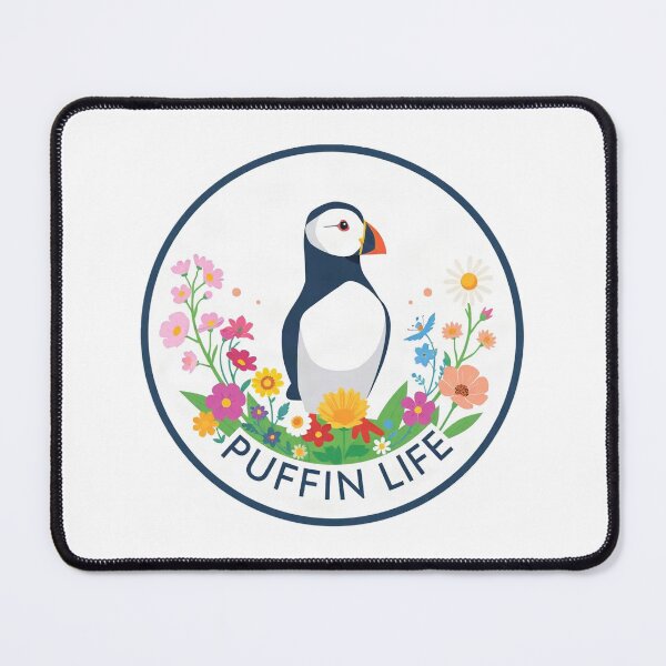 Item preview, Cute Puffin Bird Floral Illustration designed and sold by Arc2020.