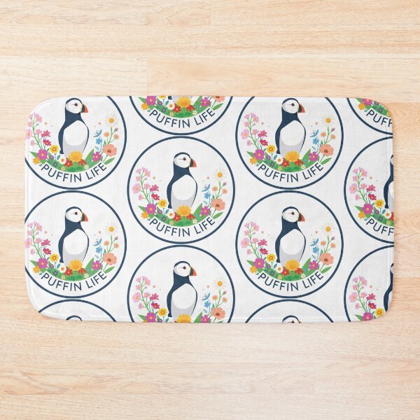 Item preview, Cute Puffin Bird Floral Illustration designed and sold by Arc2020.