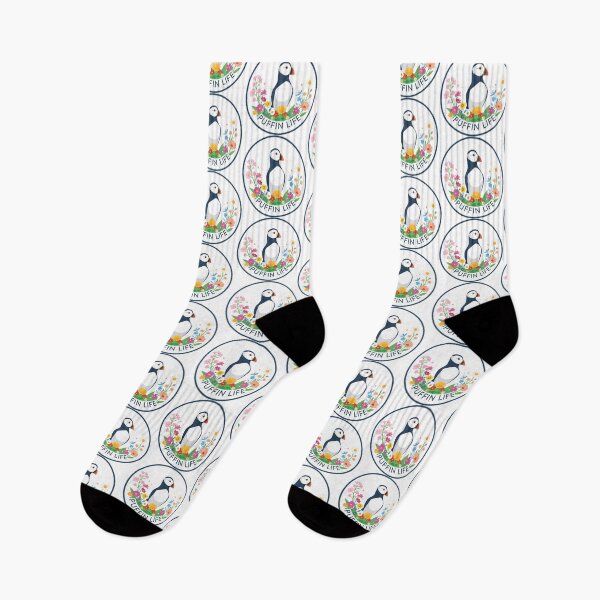 Item preview, Cute Puffin Bird Floral Illustration designed and sold by Arc2020.