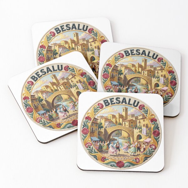 Item preview, Besalu Spain Catalonia Medieval Bridge Town Embroidered Patch Sticker designed and sold by Imaginarium of Chaos falcon88 .