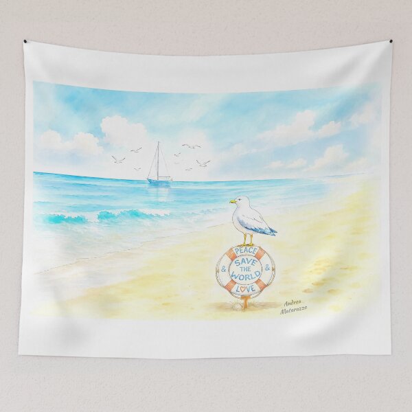 Item preview, Peace & Love Save the World designed and sold by Andrea Matarazzo.
