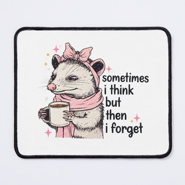 Item preview, Sometimes I Think Sarcastic Mental Health Humor Funny and Trendy Meme Cute Opossum Planner designed and sold by Ansitalo.