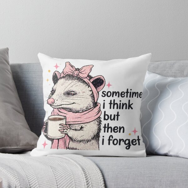 Item preview, Sometimes I Think Sarcastic Mental Health Humor Funny and Trendy Meme Cute Opossum Planner designed and sold by Ansitalo.