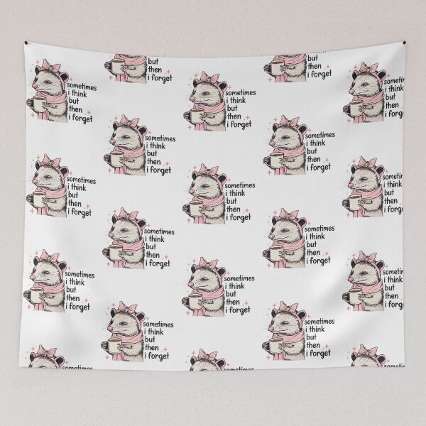 Item preview, Sometimes I Think Sarcastic Mental Health Humor Funny and Trendy Meme Cute Opossum Planner designed and sold by Ansitalo.