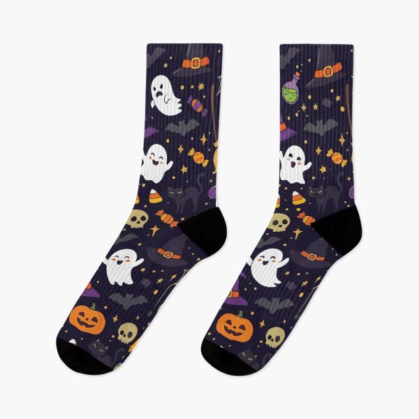 Item preview, Cute Halloween Magic Night Pattern Ghost Witch Cat designed and sold by BrownHorse90s.