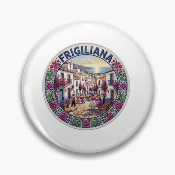 Item preview, Frigiliana Spain Andalusia Whitewashed Village Embroidered Patch Sticker designed and sold by Imaginarium of Chaos falcon88 .