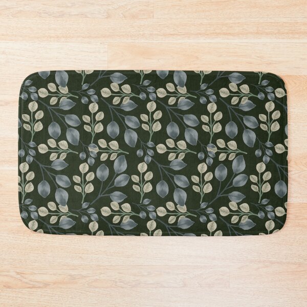 Item preview, Botanical Foliage Dark Olive Green Seamless Pattern Art designed and sold by ​Jyoti Digital Artist.