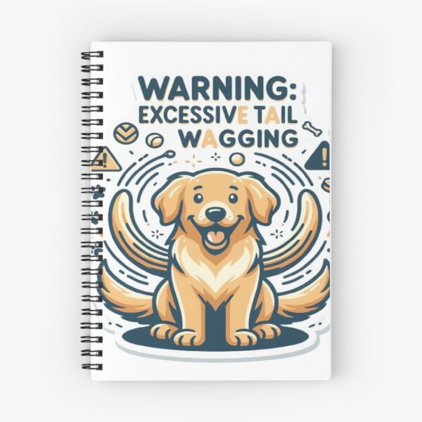 Item preview, Warning: Excessive Tail Wagging – Funny Golden Retriever designed and sold by ClaussShop.