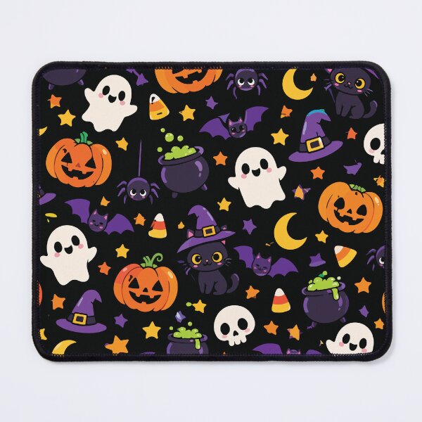 Item preview, Cute Black Halloween Pattern Witch Cat Ghost Pumpkin designed and sold by BrownHorse90s.