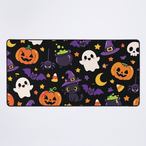Item preview, Cute Black Halloween Pattern Witch Cat Ghost Pumpkin designed and sold by BrownHorse90s.
