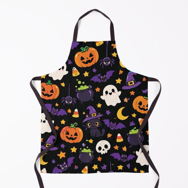Item preview, Cute Black Halloween Pattern Witch Cat Ghost Pumpkin designed and sold by BrownHorse90s.
