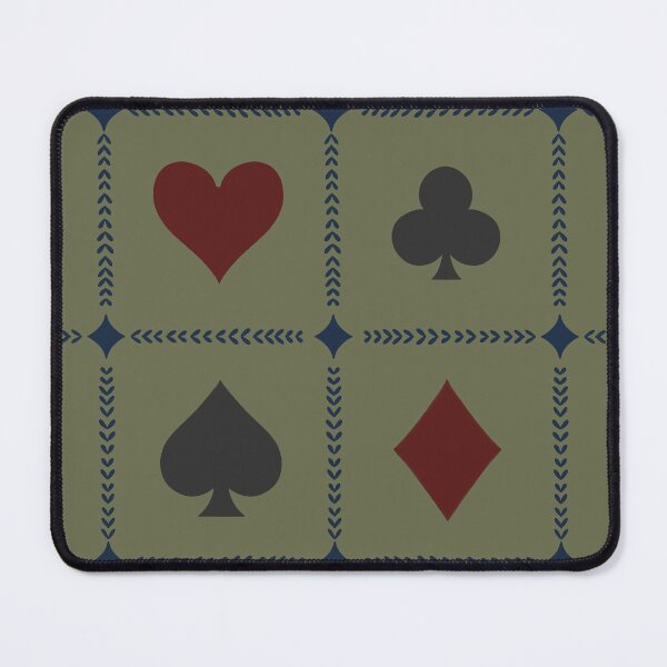 Item preview, Playing Card Suits //Olive Green Vintage Navy Burgundy // XLarge designed and sold by DColourMuse.