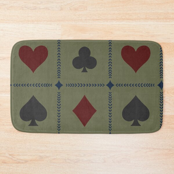 Item preview, Playing Card Suits //Olive Green Vintage Navy Burgundy // XLarge designed and sold by DColourMuse.