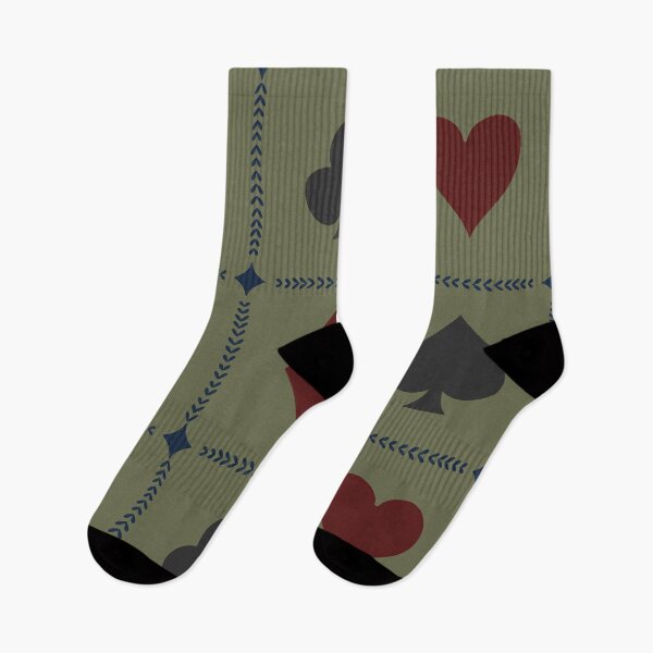 Item preview, Playing Card Suits //Olive Green Vintage Navy Burgundy // XLarge designed and sold by DColourMuse.