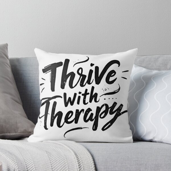 Item preview, Thrive With Therapy - Bold Black Ink Lettering designed and sold by Qubivibe.