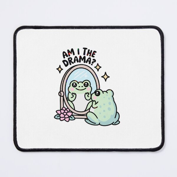 Item preview, Am I the Drama Funny Frog Mirror Mental Health Positivity Quote Humor designed and sold by Ansitalo.
