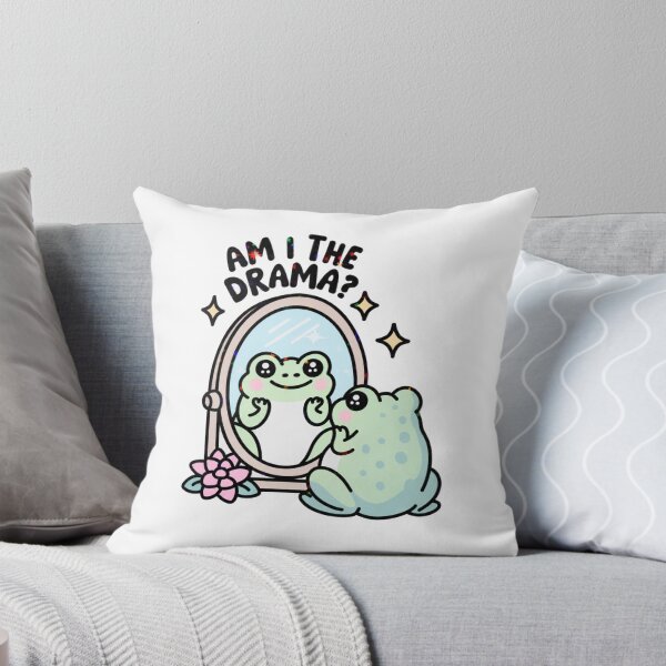 Item preview, Am I the Drama Funny Frog Mirror Mental Health Positivity Quote Humor designed and sold by Ansitalo.