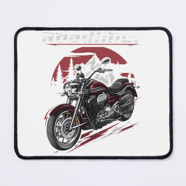 Item preview, Yamaha Roadliner Dark Red Metallic Motorcycle Design for Riders and Enthusiasts designed and sold by myartsfine.