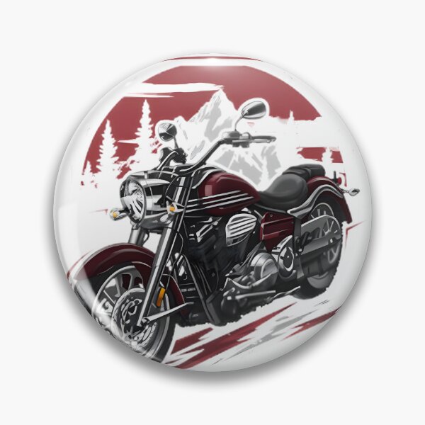 Item preview, Yamaha Roadliner Dark Red Metallic Motorcycle Design for Riders and Enthusiasts designed and sold by myartsfine.