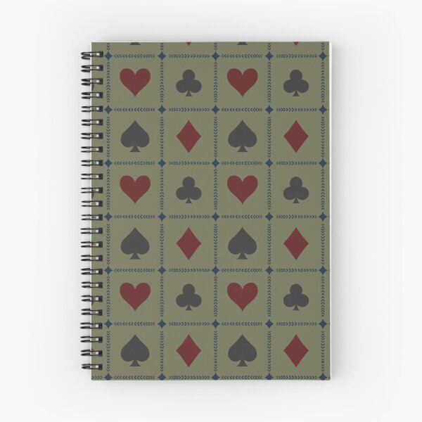 Item preview, Playing Card Suits //Olive Green Vintage Navy Burgundy // Large designed and sold by DColourMuse.