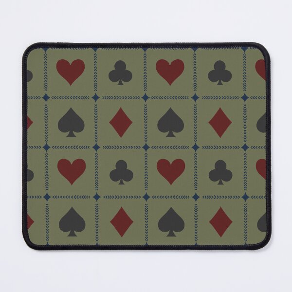 Item preview, Playing Card Suits //Olive Green Vintage Navy Burgundy // Large designed and sold by DColourMuse.