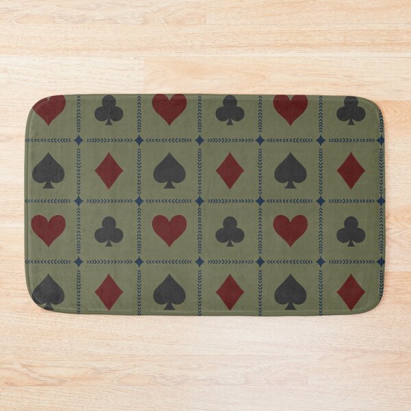 Item preview, Playing Card Suits //Olive Green Vintage Navy Burgundy // Large designed and sold by DColourMuse.