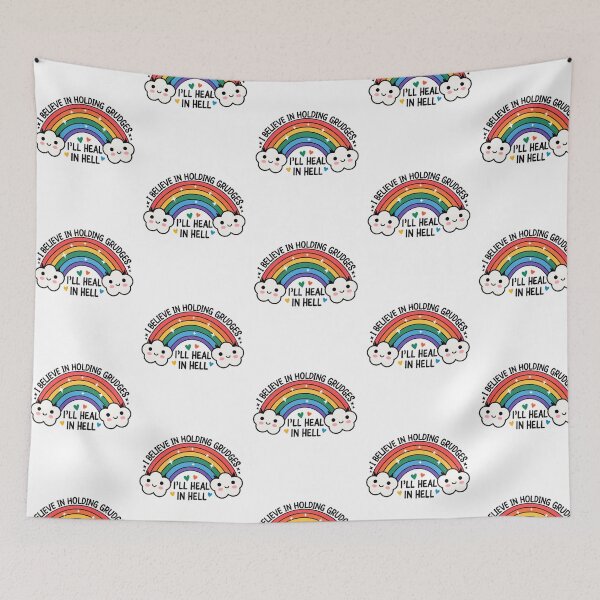 Item preview, I Believe in Holding Grudges Sarcastic Mental Health Humor Funny and Trendy Meme Rainbow Planner designed and sold by Ansitalo.