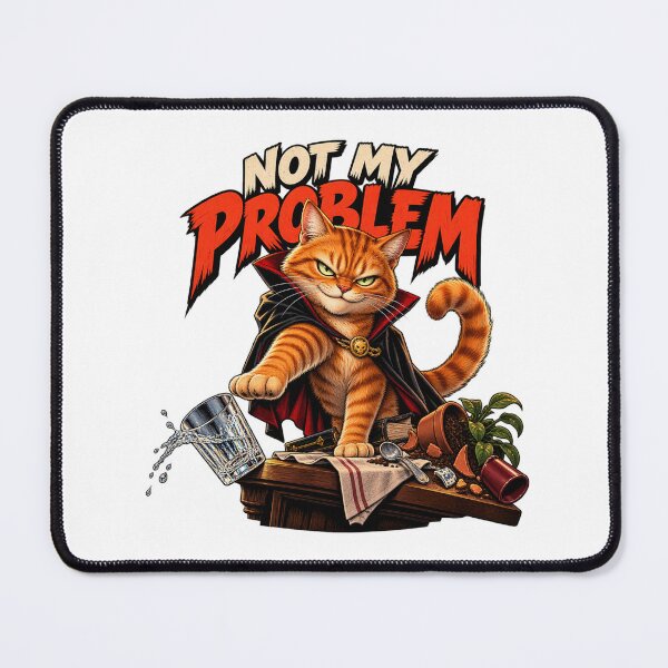 Item preview, Villain Cat – Not My Problem Funny Orange Tabby Comic Book T-ShirtMy Problem Funny Orange Tabby Comic Book T-Shirt designed and sold by UrbanStatic.