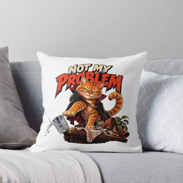 Item preview, Villain Cat – Not My Problem Funny Orange Tabby Comic Book T-ShirtMy Problem Funny Orange Tabby Comic Book T-Shirt designed and sold by UrbanStatic.